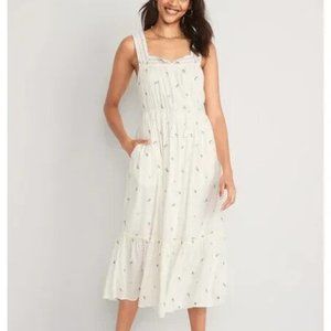 Old Navy Floral Embroidered Smocked Maxi Dress  XXL Petite